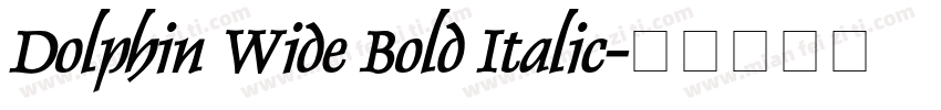 Dolphin Wide Bold Italic字体转换